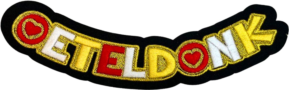 Rugembleem Oeteldonk - Omgekeerd - Rood-Wit-Geel