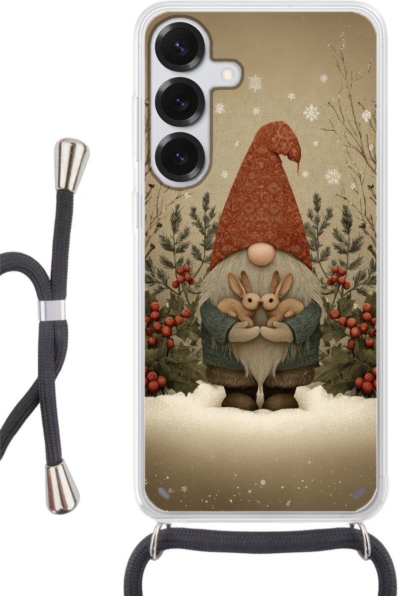 Kerstgnome - Konijntjes - Kleurrijk