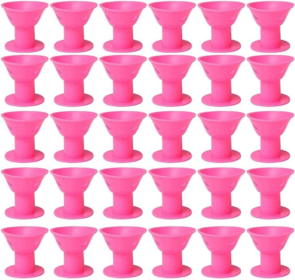 CSGoods - Set van 30 kleine siliconen krulspelden voor haar, magische haarrollers zonder clip, opbergtas inbegrepen