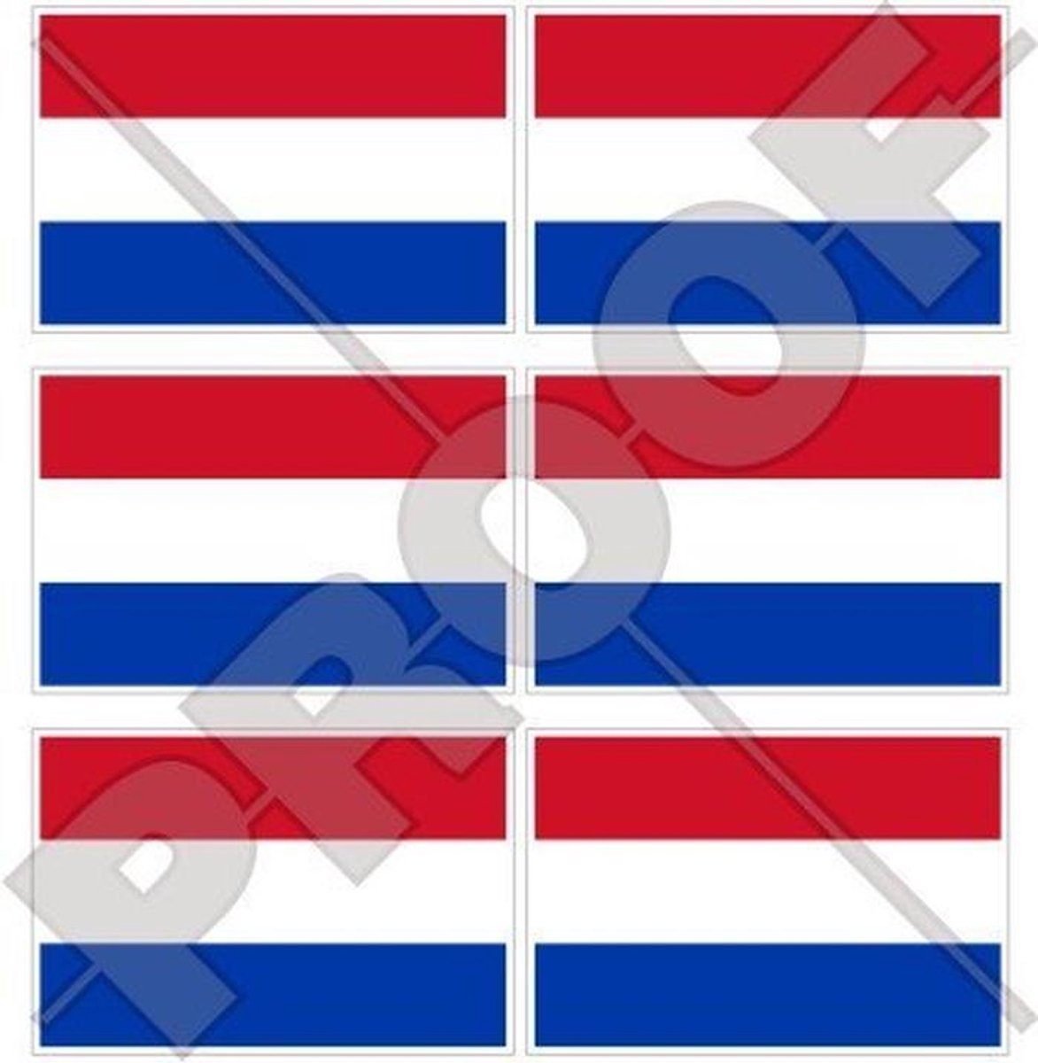 Mini Nederland Vlag Stickers voor Mobiele Telefoons - Vinyl Decals Set van 6