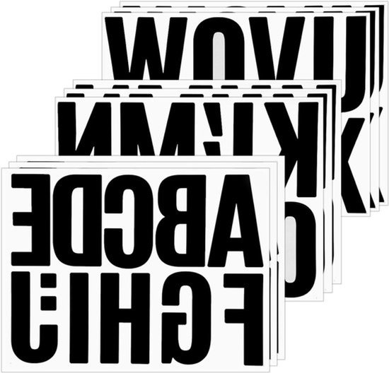 Basics van MDS Brand, 10 cm cijferstickers, glanzend, 4 stuks, cijfers om op te plakken, weerbestendige kleefcijfers (8, 10 cm wit