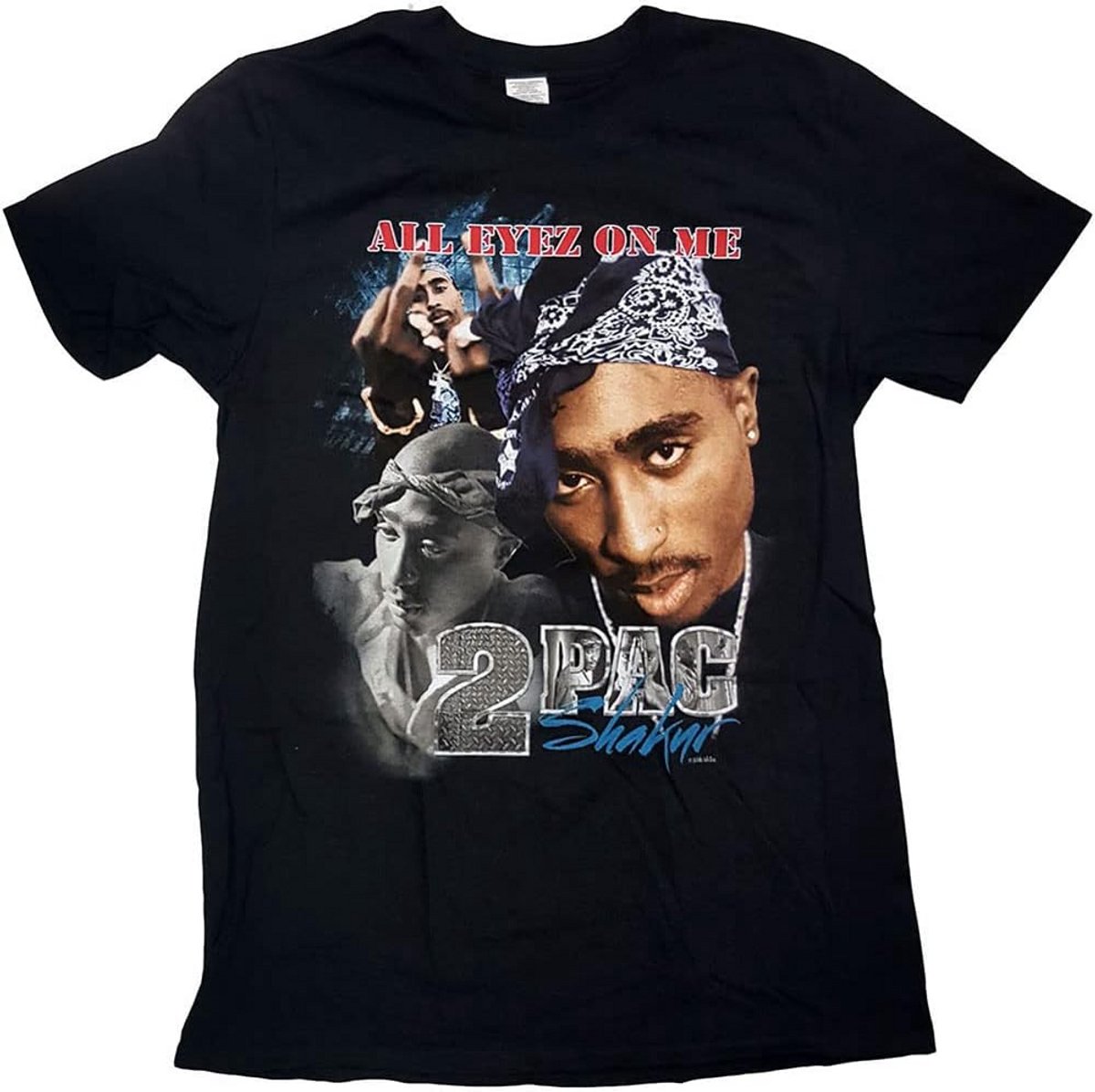 T Shirt All Eyez Homage Logo nieuw Officieel Mannen