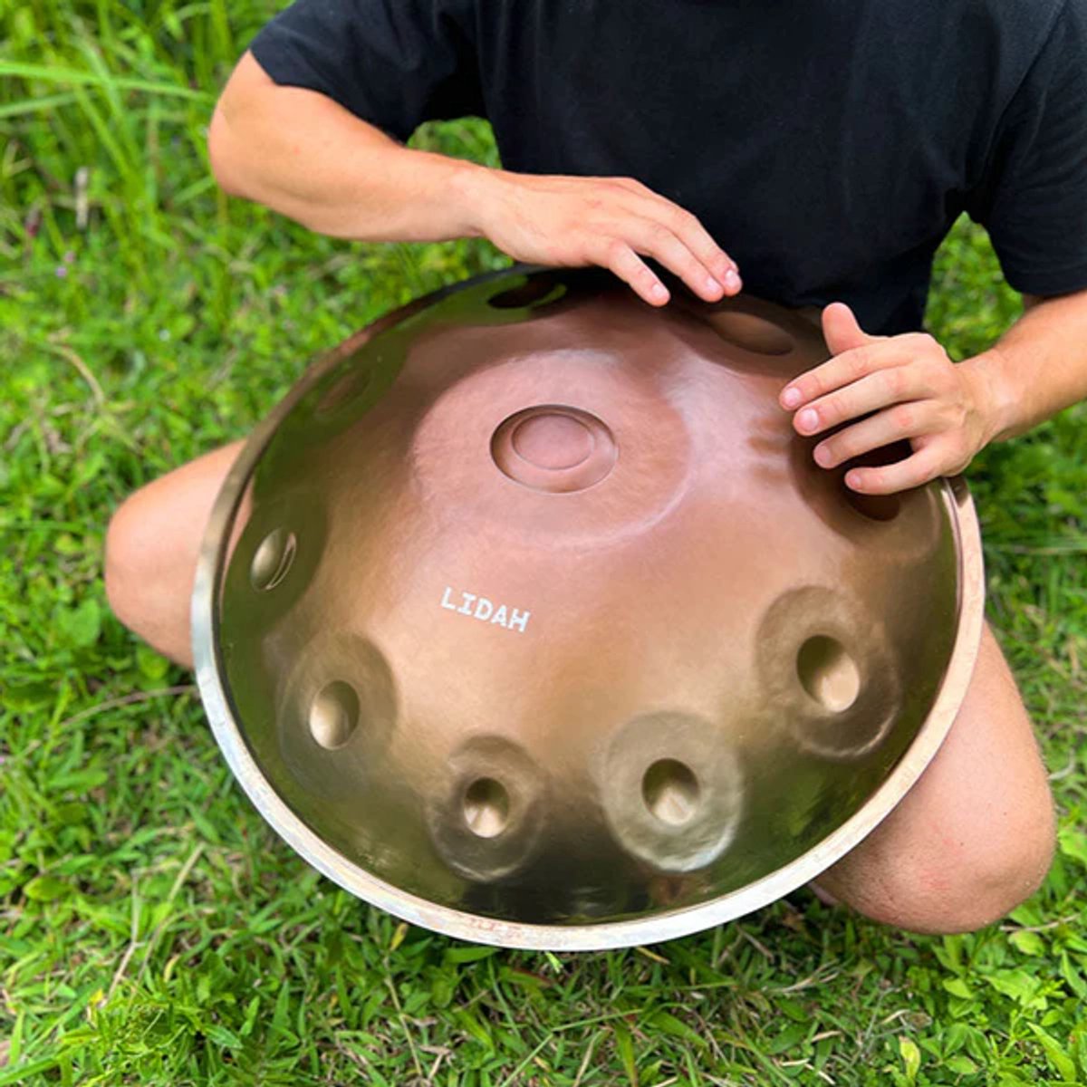 LIDAH® Stainless Steel Handpan - D Ashakiran 10 - Roestvrij Staal - Hand Pan Drum