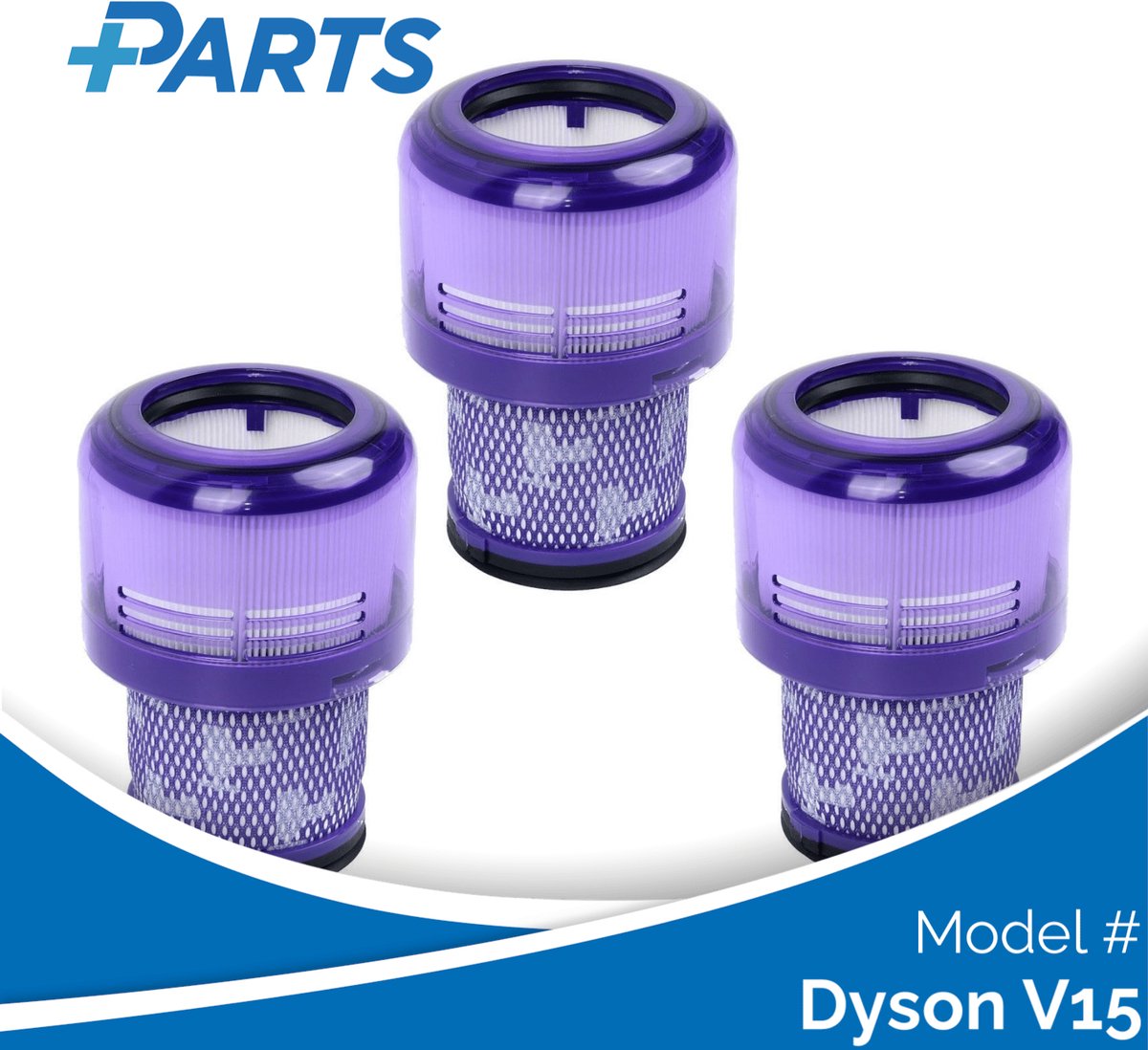 Dyson V15 Filters (3 Stuks, Plus.Parts® alternatief voor 970013-02)