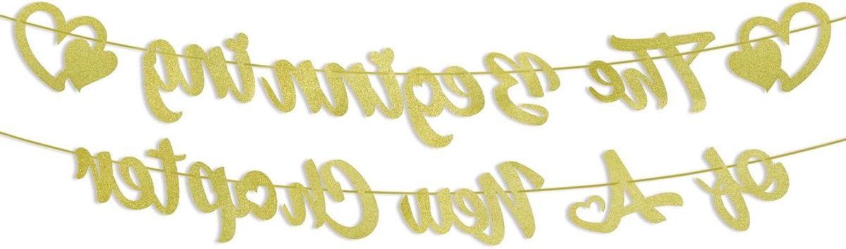 Provento - Glitter Afscheidsfeest Decoratie Bord Hangende Slinger - Champagne Goud - Afscheid - Gelukkig Pensioen - Feestbenodigdheden