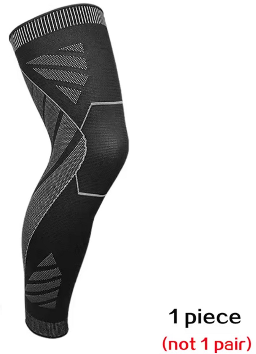 New Age Devi -Compressiebrace - Benen - Verband - Elastische Bandage - Strap - Sleeve - Kousen - Warmers - Anti-Blessure - Sport Ondersteuning - Zwart - Maat L - 1 stuk