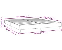 vidaXL - Boxspring - bed - kunstleer - cappuccinokleurig - 180x200 - cm