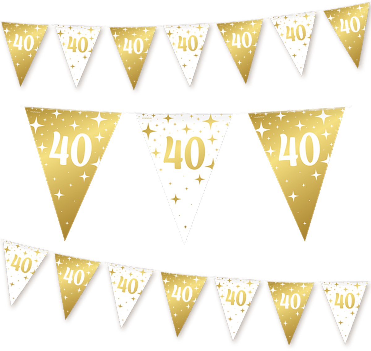90 Jaar Zwart Goud Versiering Slingers Pakket 90 Jaar Zwart Goud Versiering Slingers Pakket
