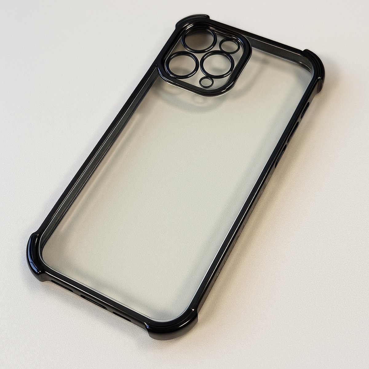 Ceezs TPU Shock Case - Geschikt voor iPhone 14 Pro Max, met Camerabescherming (Zwart)