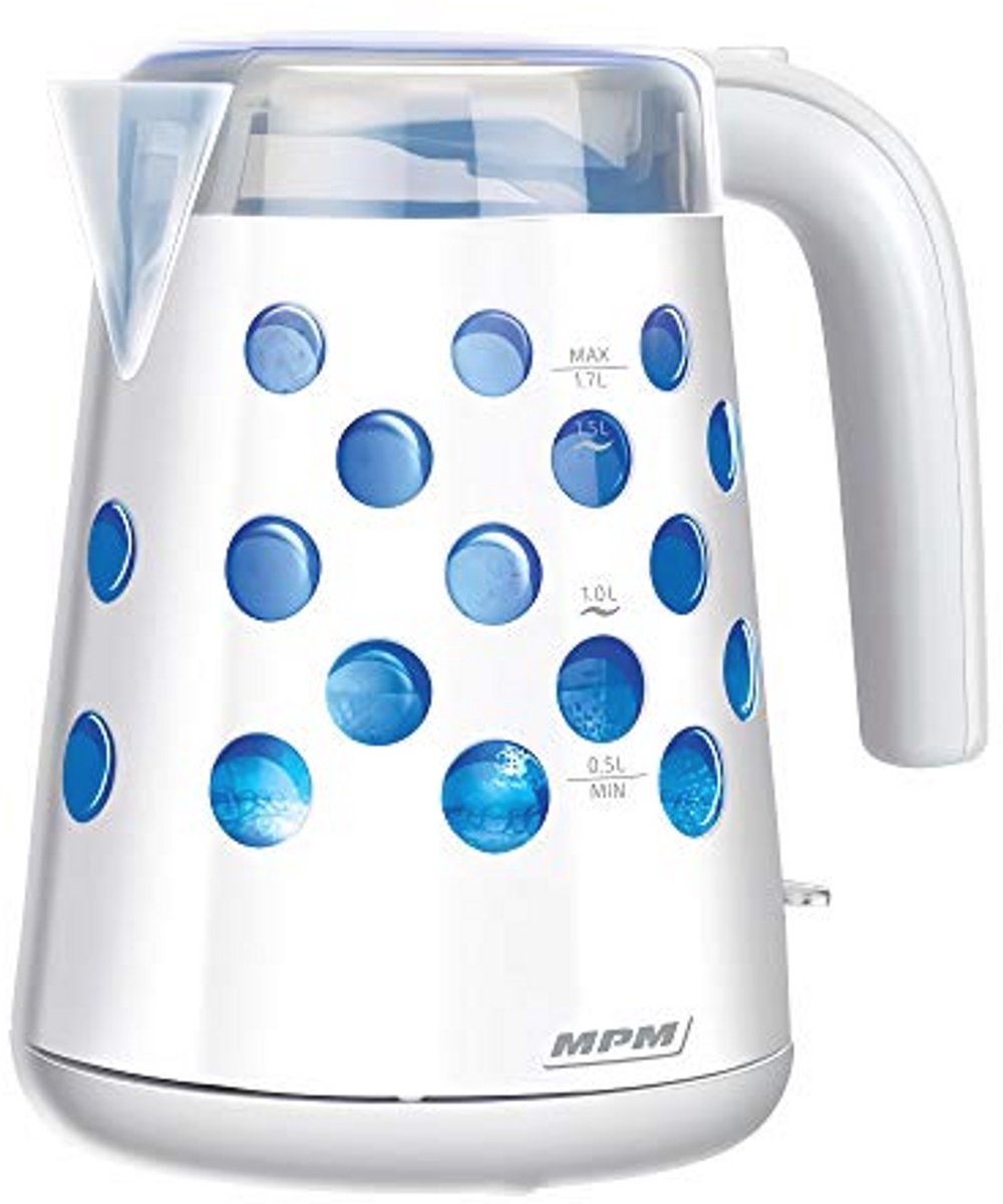 Elektrische waterkoker 1 7 l met BPA-vrije kunststof draadloos en automatische uitschakeling 2200 W