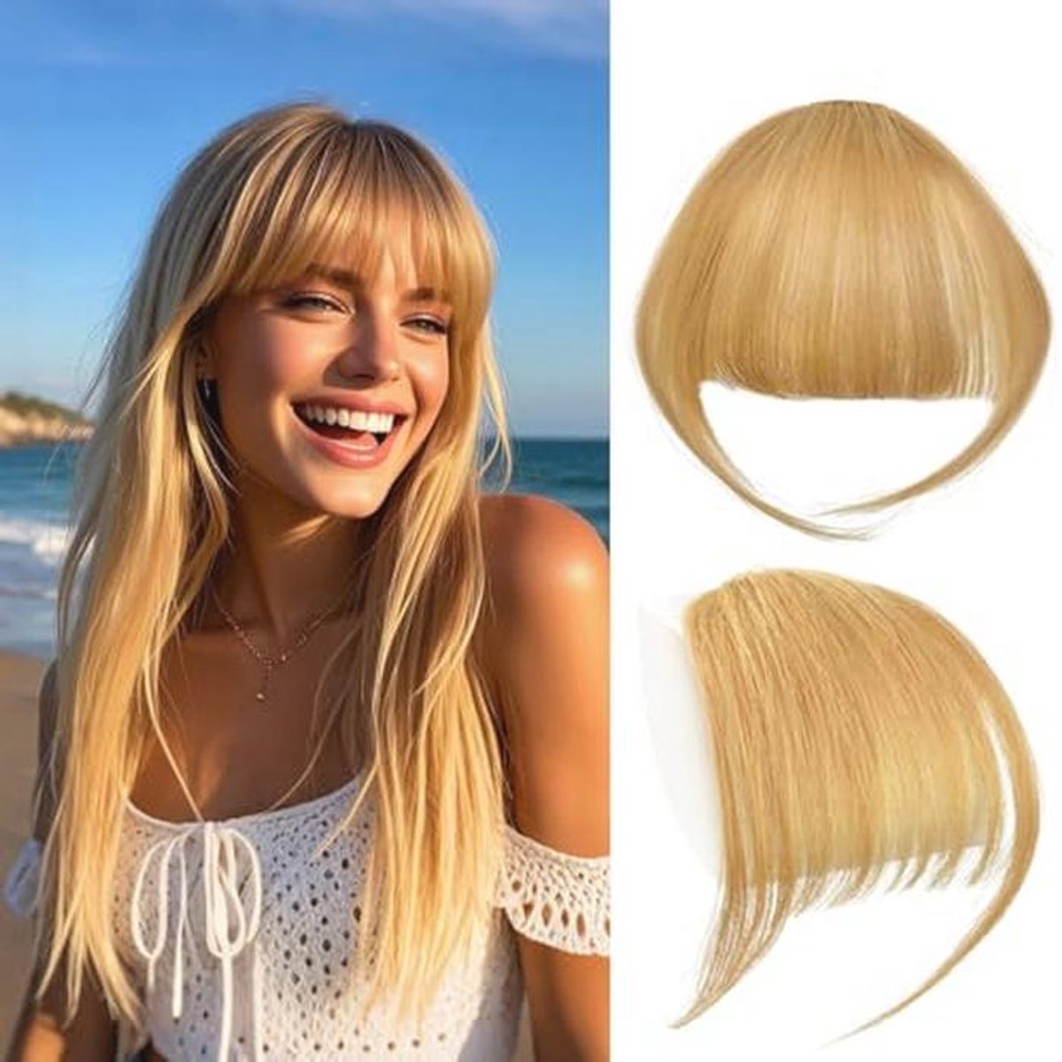 Clip-in pony van echt haar voor vrouwen - Lichtgoudblond, trendy en veelzijdig