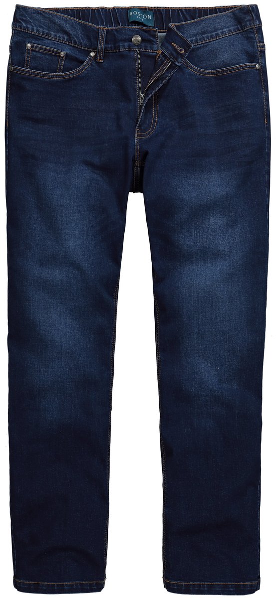 Boston Park - Heren - Coolmax-jeans 5-pocket Regular Fit elastische tailleband - Blauw denim - Maat 54