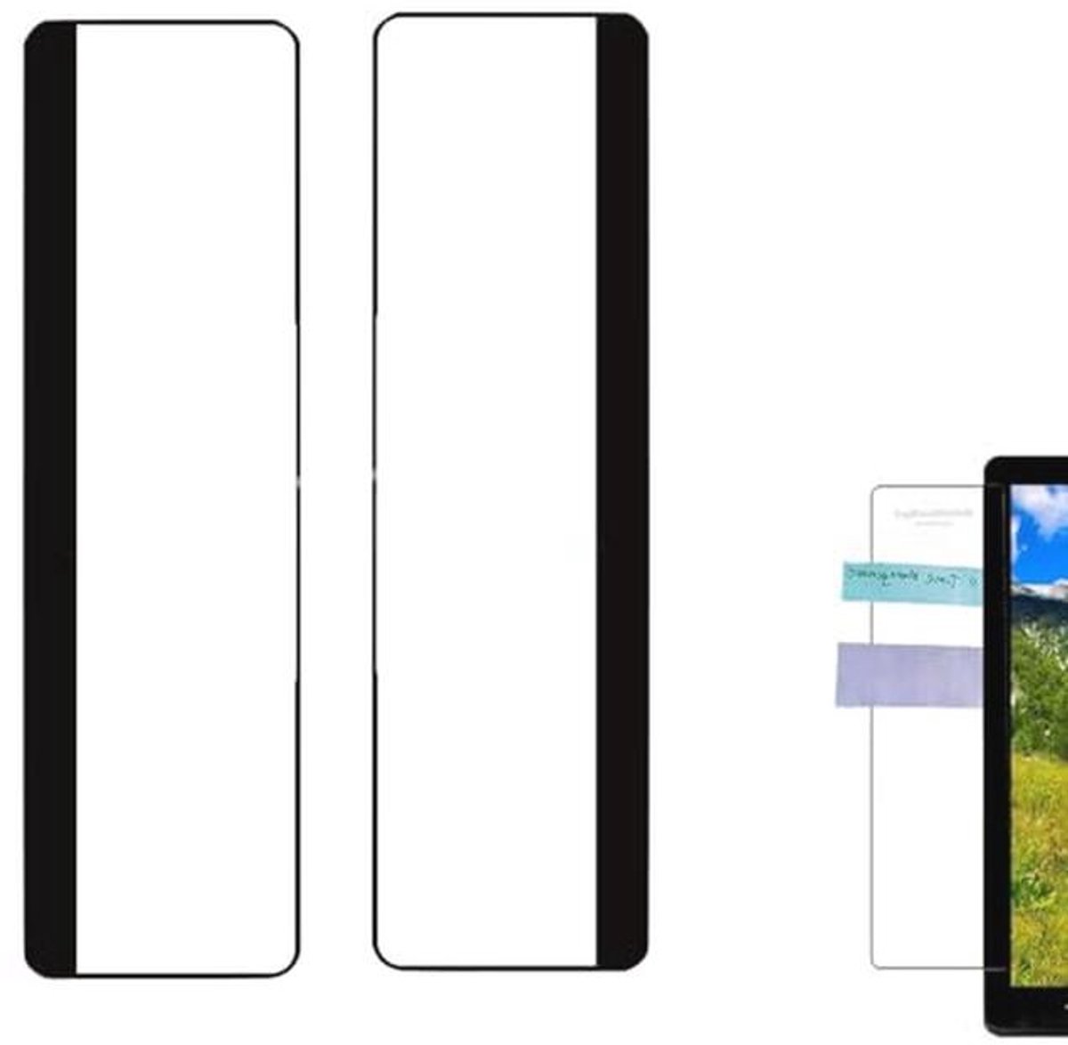 Transparant Acryl Computermonitor Memobord - 2 Stuks - Eenvoudig te Bevestigen