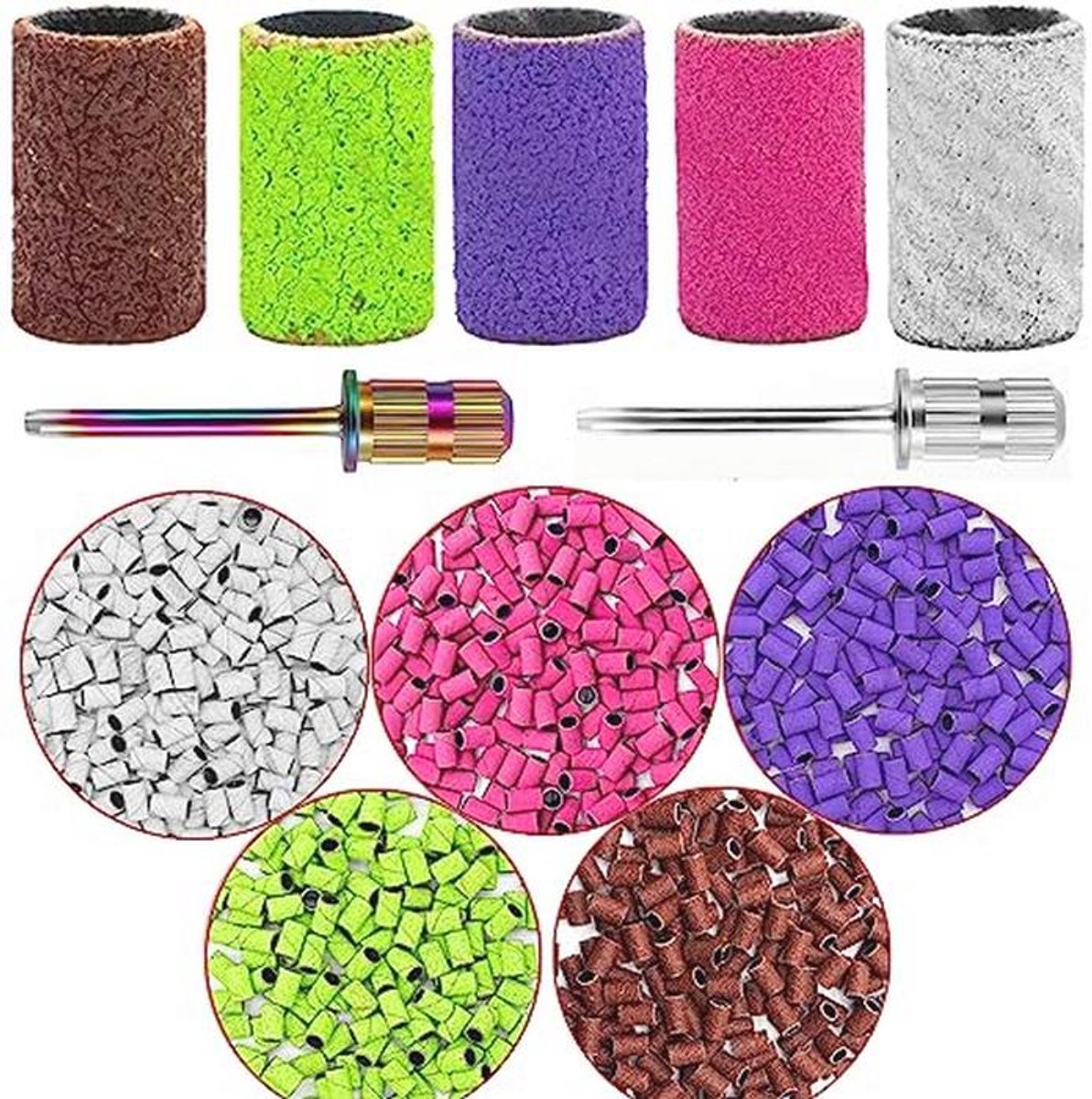 Nagel Schuurbandjes voor Manicure en Pedicure - 300Pcs Met Diverse Korrelgroottes
