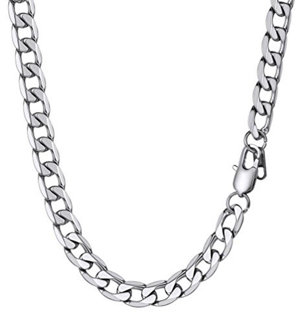 Stainless Steel Cuban Necklaces for Men and Women - Hip Hop Style in Various Sizes