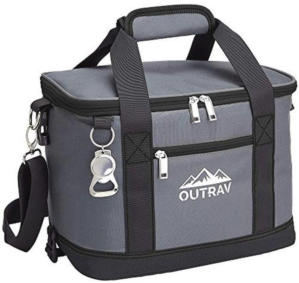 Opvouwbare geïsoleerde koeltas 6L - thermische lunchtas met flesopener en 16 blikjes capaciteit voor kamperen, picknicken en reizen