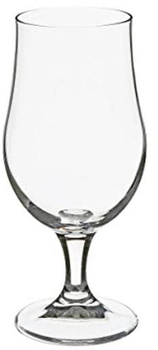 Bierglas set van 4, steelglas, 37 cl, perfect voor diverse gelegenheden
