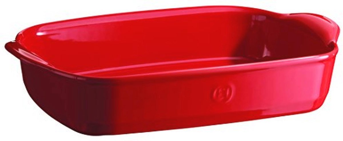 Rechthoekige ovenschaal 220x140mm en 360x230mm in rood