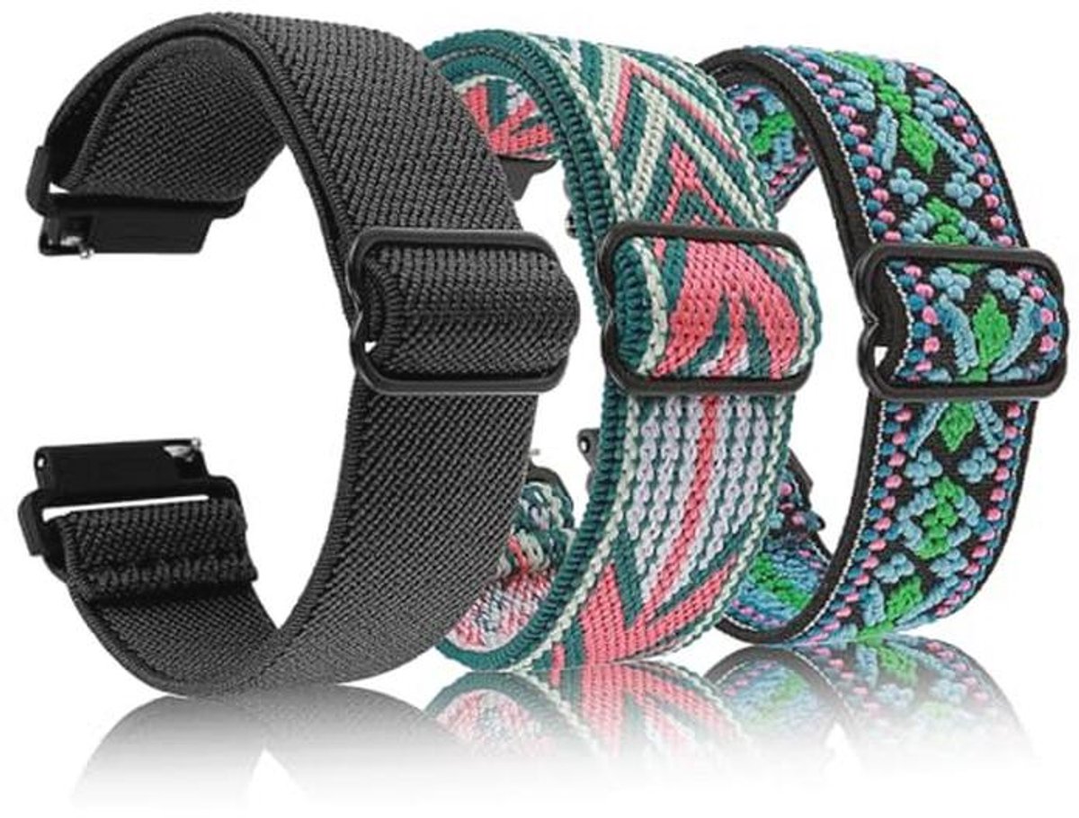 Verstelbare Nylon Horlogeband voor Sport - Geschikt voor Smartwatches