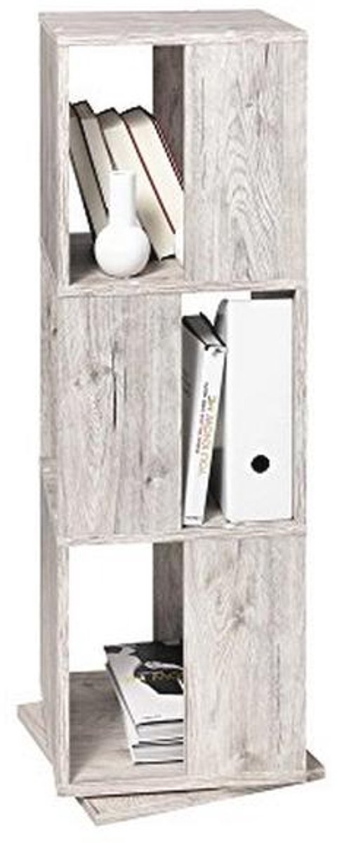 Draairek van Hout met Zandeiken Afwerking - 34 x 34 x 108 cm