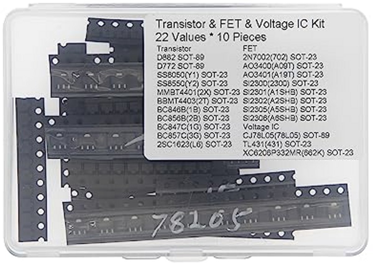 SMD Transistor en FET Set - 22 Waarden, 10 Stuks per Type