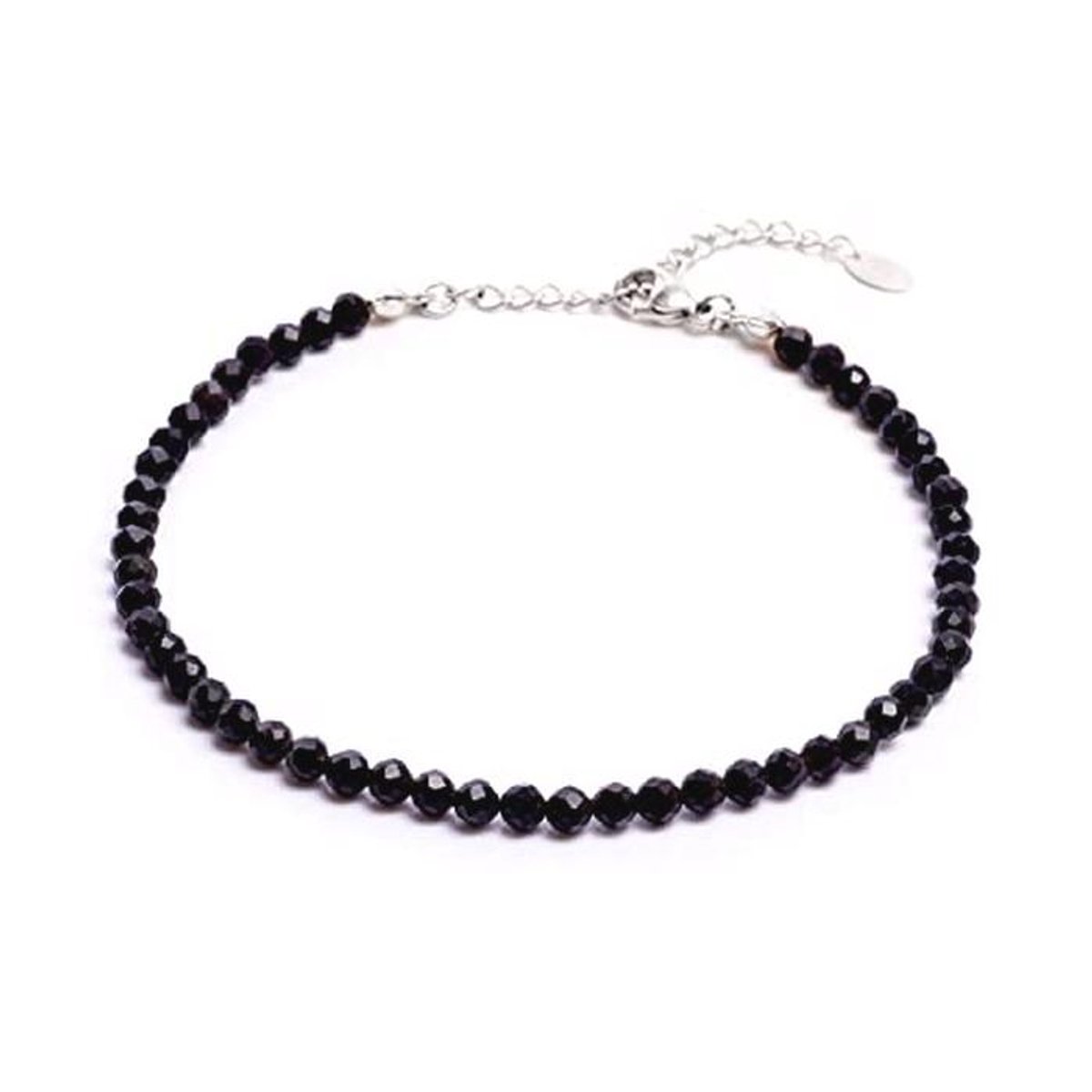 Parel Enkelbandje voor Dames - Voetketting met Natuursteen en Sterlingsilver Sluiting