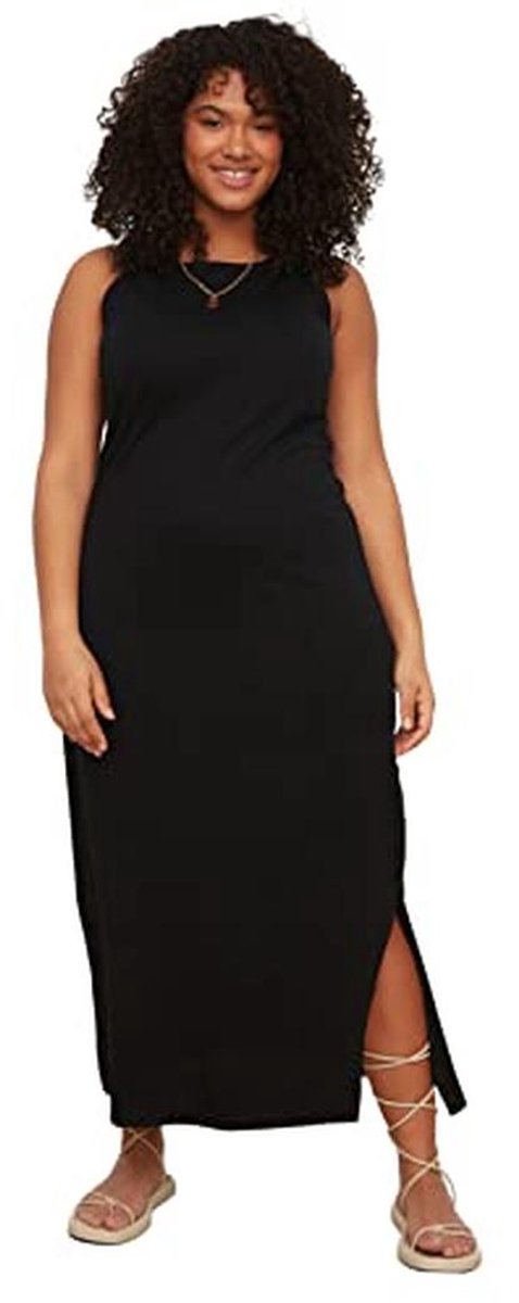 Midi plus size zeemeermin jurk voor dames