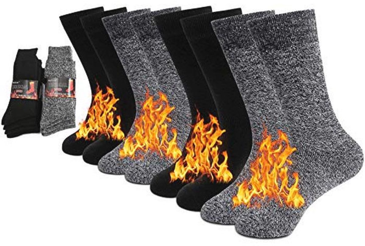 Dikke Thermosokken voor Winter - 2/4 Pairs Versterkte Geïsoleerde Warme Sokken