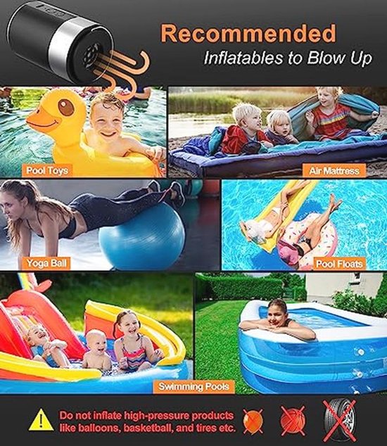 Draadloze Luchtbedpomp met 3-in-1 Functies en LED Verlichting — afbeelding 2