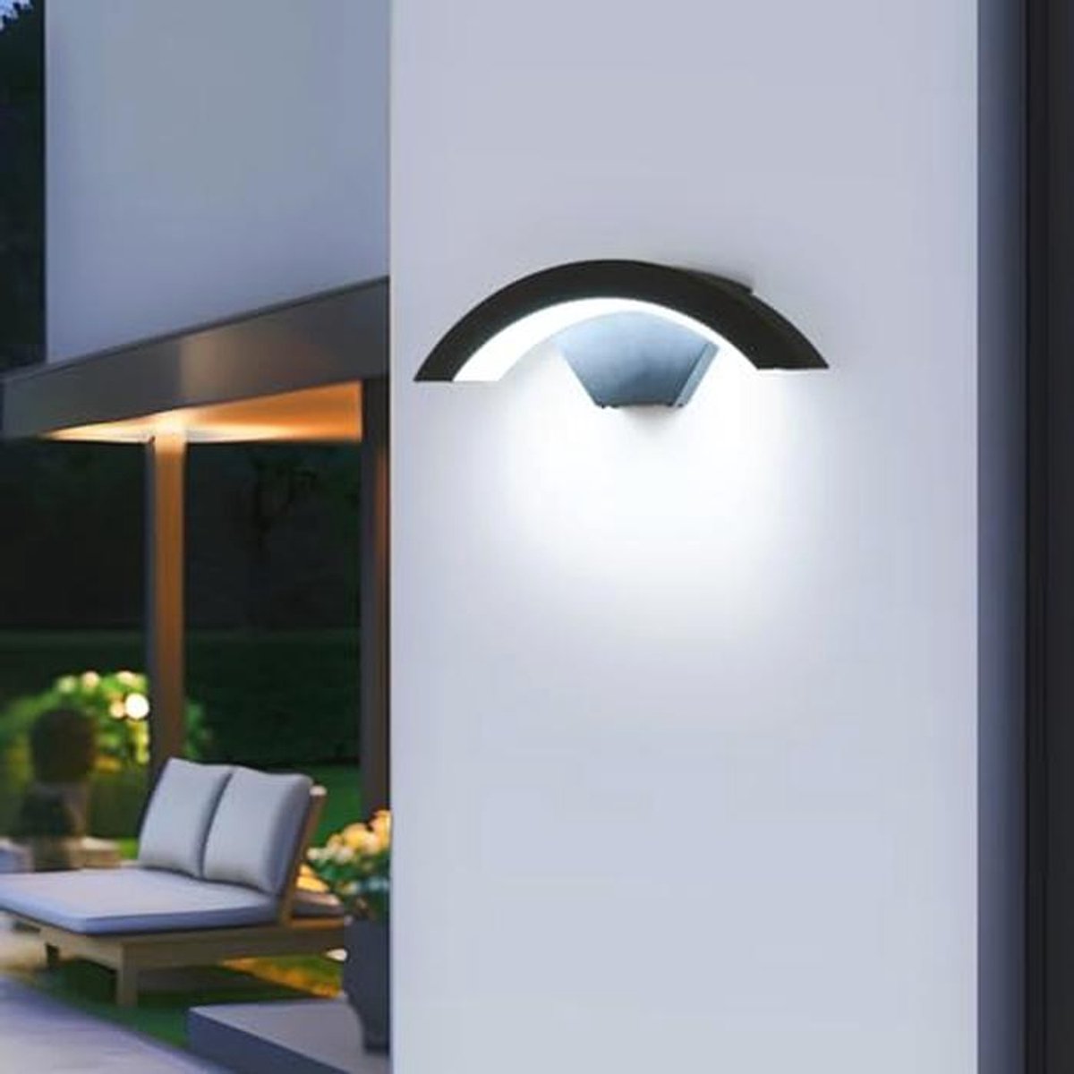 Wandlamp voor Buiten - LED 24W, IP65 Waterdicht U-Design voor Tuin, Terras en Patio