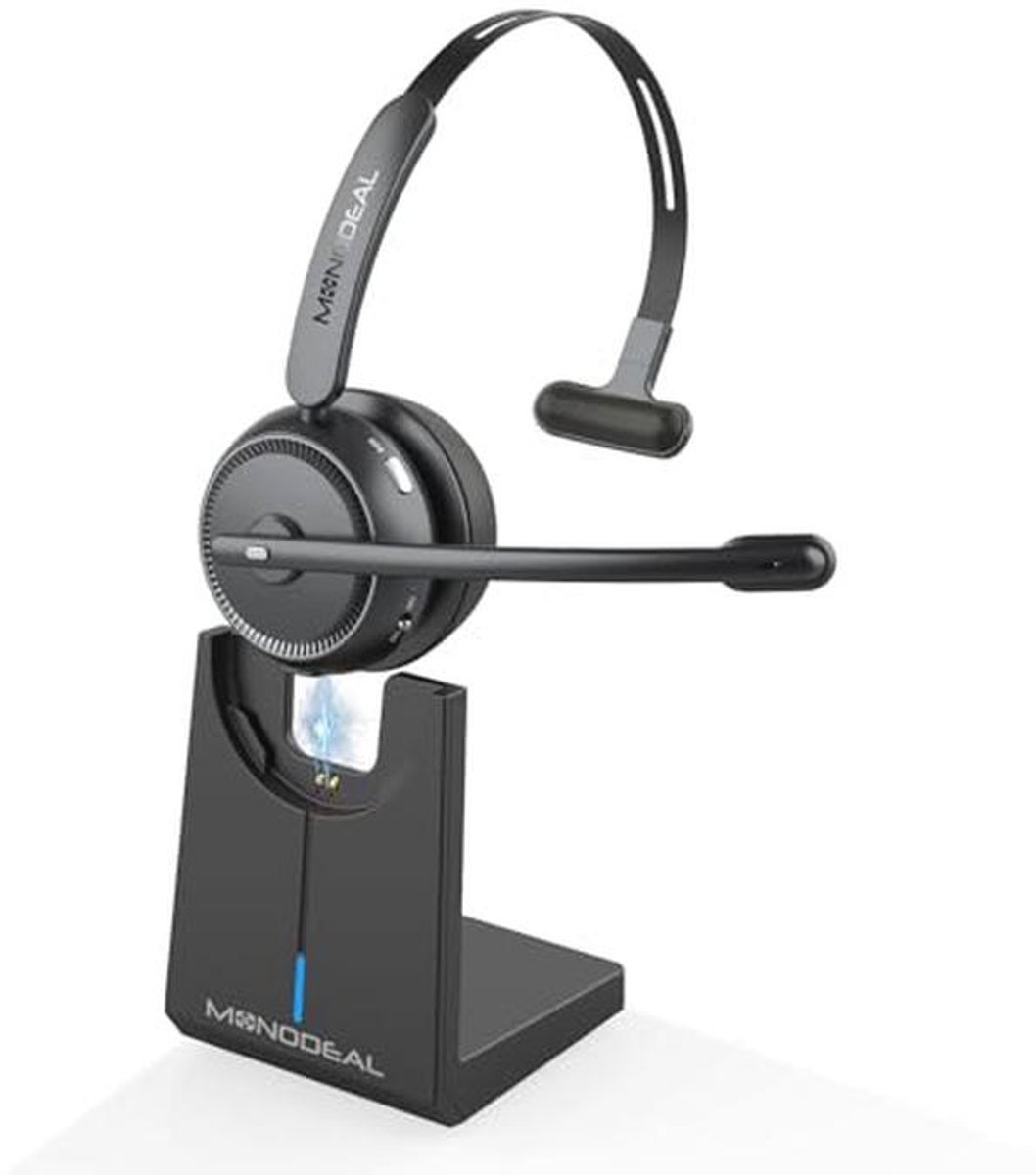 Draadloze Bluetooth-headset met microfoon en ruisonderdrukking voor PC en kantoor
