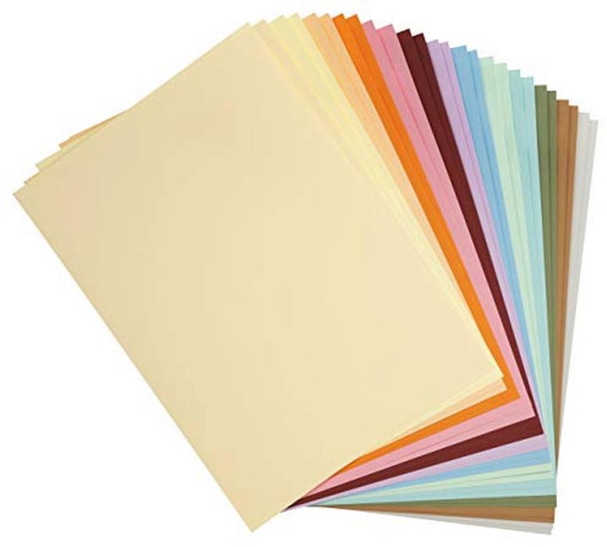Gekleurde Tekenkaart A4 - 185 g/m² - Pastel Kleuren - 2 Verpakkingen van 14 Vellen