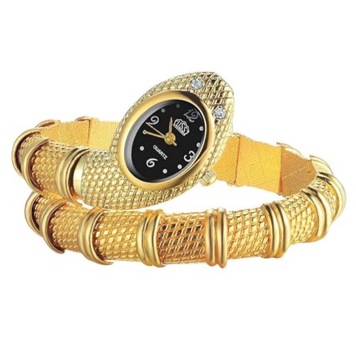 Dameshorloge met Slangenarmband - Analoog Kwarts, Flexibele Wikkelarmband voor Vrouwen
