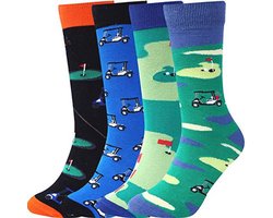 Jeasona Herensokken, maat 42-43, multipack, kleurrijke, stoere, grappige sokken van katoen, geschenken voor mannen, Multicolor-golf, 43-45 EU