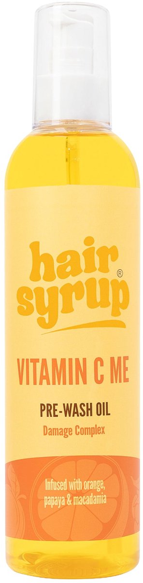 Hair Syrup Vitamin C Me Haarolie – Pre-Wash Olie met Sinaasappel & Macadamia – Versterkend voor Breekbaar Haar