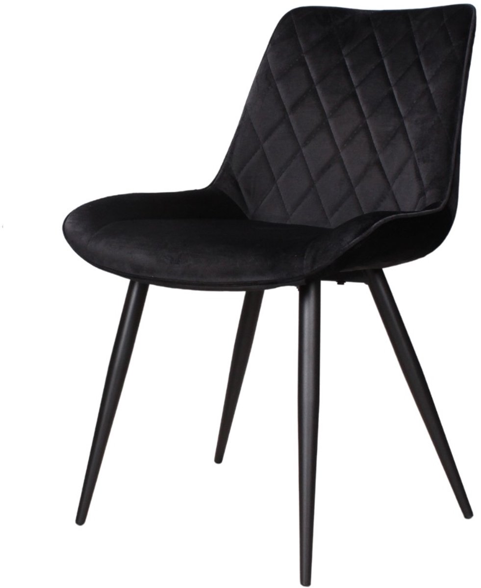 DS4U - Benito 3.0 eetkamerstoel velours - zwart