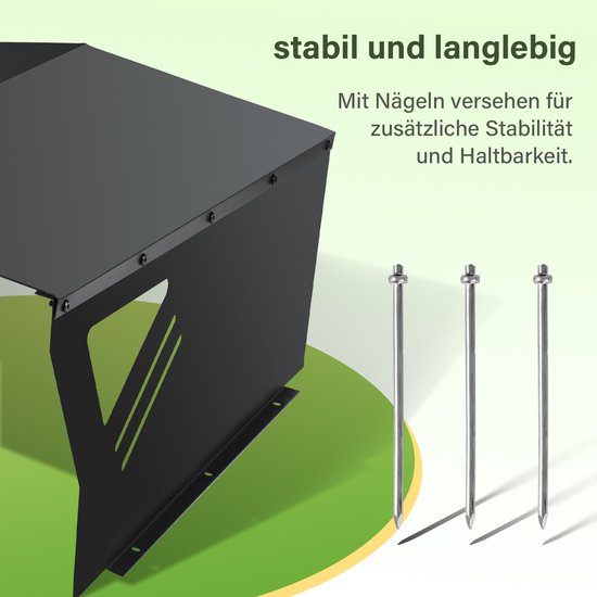 Zwarte Demontabele Garage voor Grasmaaier Robot - Verzinkt Stalen Dak als Professionele Weerbescherming — afbeelding 3