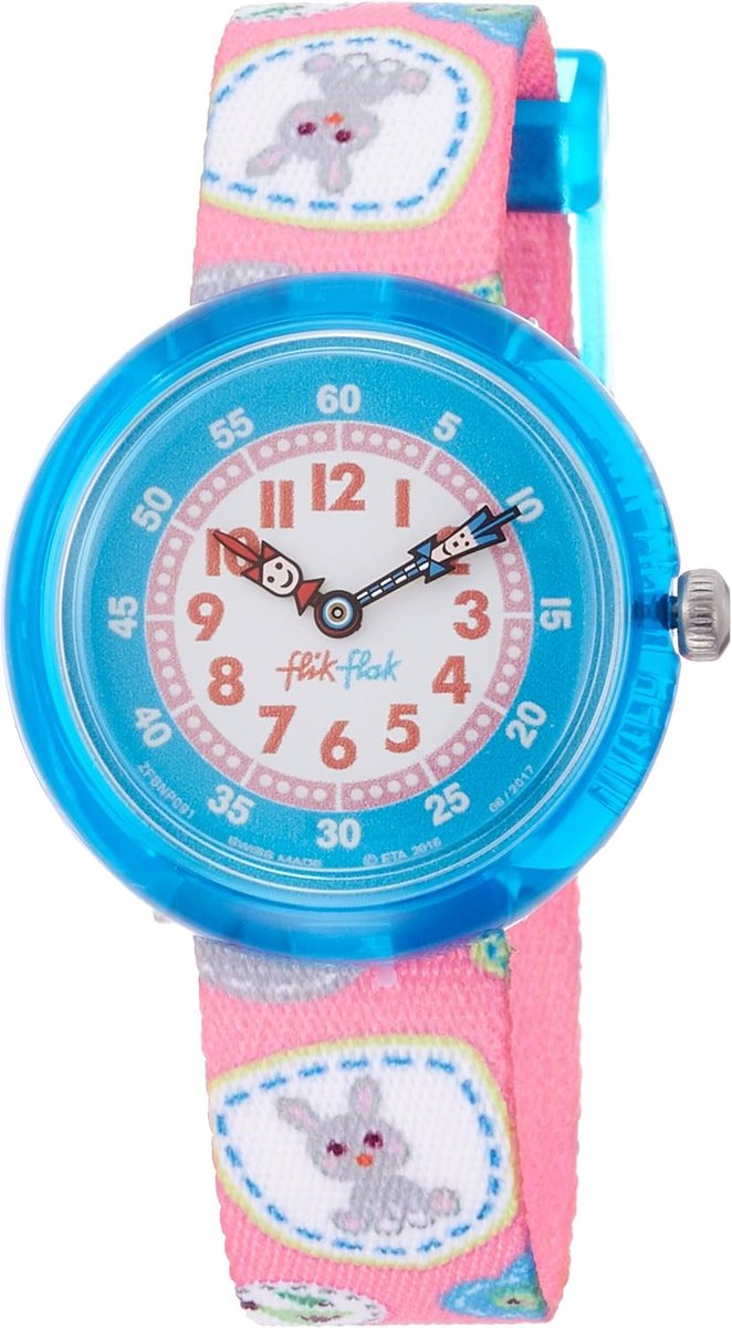 FlikFlak Analoog Kwartshorloge Meisjes Stoffen Armband Avontuurlijke Motieven Schokbestendig