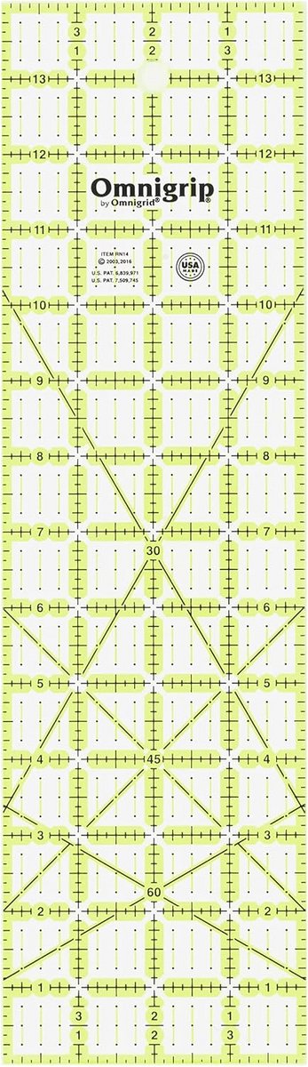 Antislip Quilters Liniaal Rechthoekig 10 x 35 cm voor Handwerken