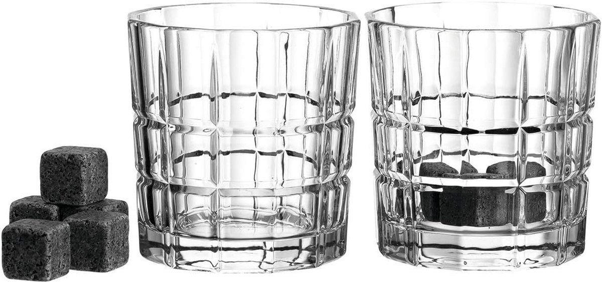 Transparante whiskyglazen set van 2 stuks