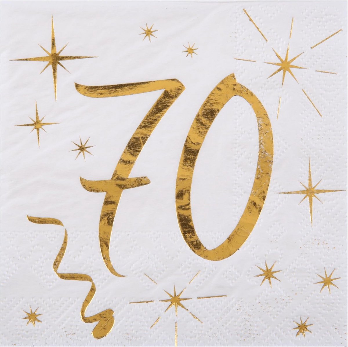 Verjaardagsservetten met Gouden Belettering 18 - 20-pack