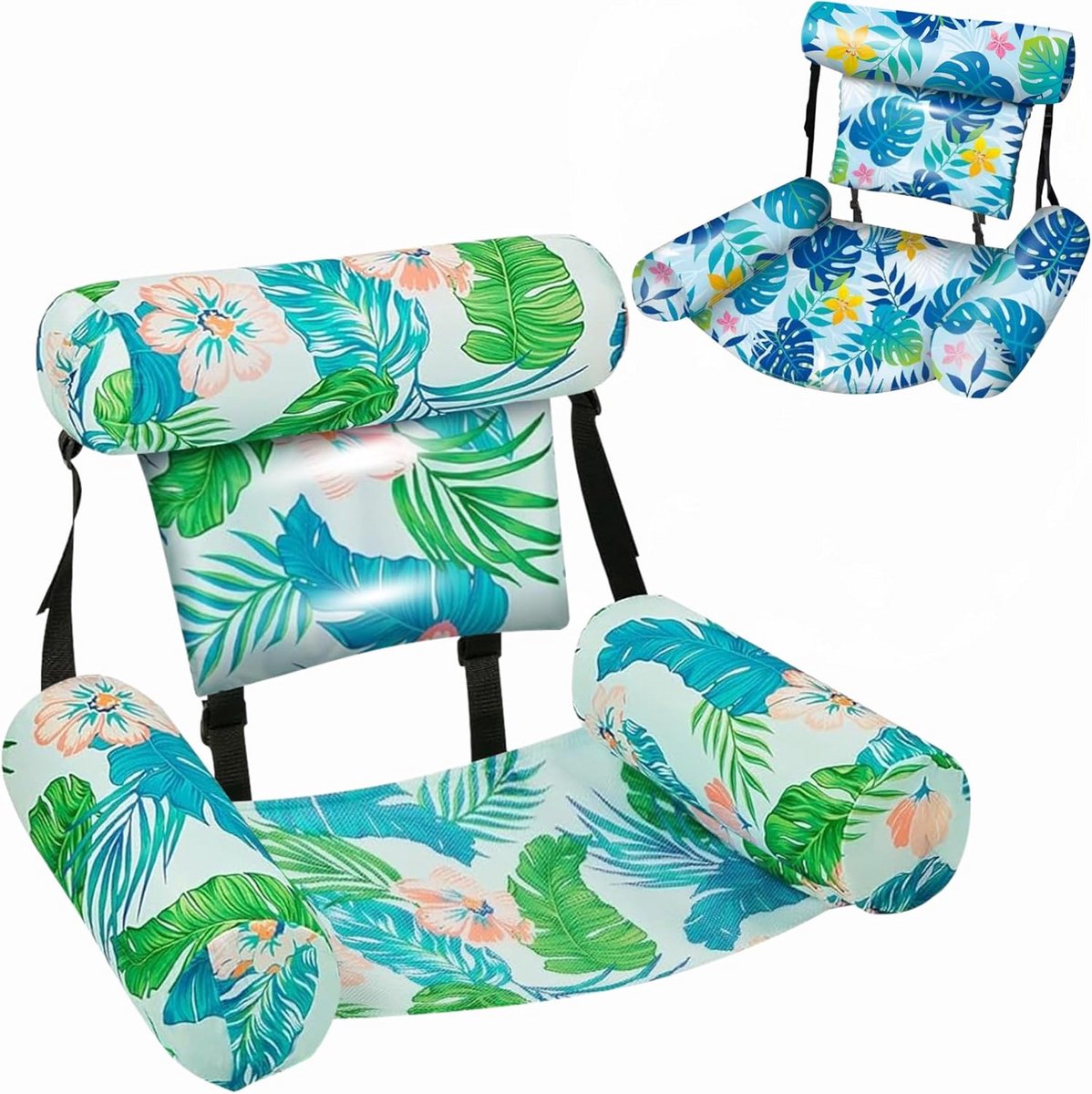 Opblaasbare Hangmat voor Zwembad - Set van 2 - Comfortabele Waterhangmat met Ondersteuning voor Volwassenen