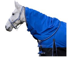 Equi-Theme Halsstuk Tyrex 1200D  200 GR Blue / Black - Pony - Regendeken | Halsstuk paard