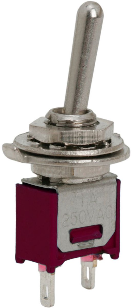 5x Tuimelschakelaar ON-OFF – Mini Toggle Switch 1 Circuit – Soldeerbare Inbouwschakelaar 1A 250V – Schakelaar Met 10 Mm Hendel – Compacte Schakelaar Voor Elektronica – Verkoopeenheid 5 Stuks [09004]