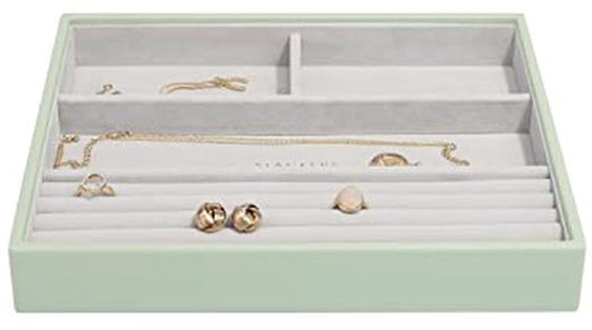 Groen sieradendoosje voor ringen en armbanden