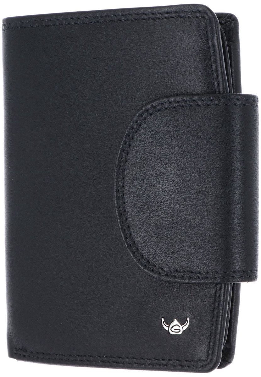 Golden Head Leren portemonnee Polo RFID Protect Kombischeintasche mit Riegel 1439 Schwarz zwart