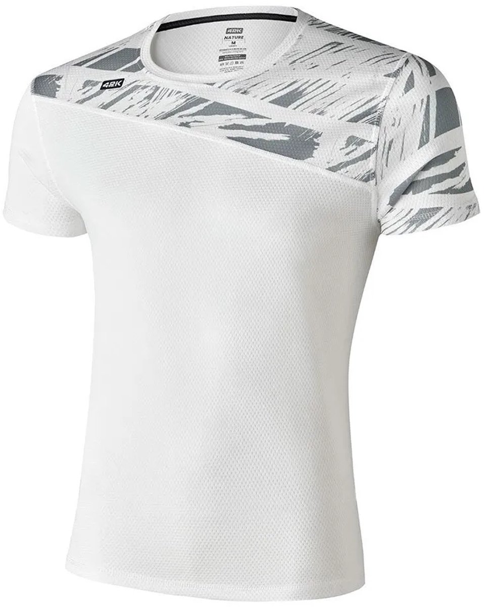 42k Running Nature T-shirt Met Korte Mouwen Wit 2XL Man