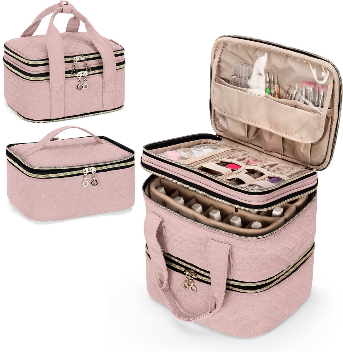 IMPERATORIS® Nagellak Organizer – Opbergkoffer met Vakverdeling – Nagellakpotjes – Multifunctionele Opbergkoffer – Ook Geschikt als Naaigarenopbergkoffer