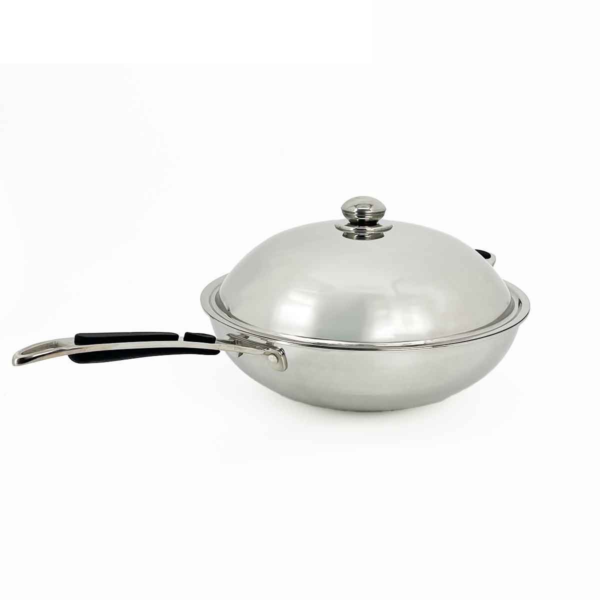 HCB® - Professionele Horeca Wokpan - Inductie - RVS / INOX - 36x62.5x19 cm (DxBxH) - 3 kg - 9205