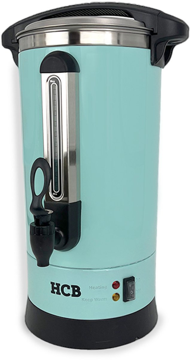 HCB® - Professionele Horeca Percolator - 8,7 liter - 55 kopjes - 230V - RVS / INOX Perculator - Elektrisch koffiezetapparaat - Volautomatische koffiemachine - 25x30x50.5 cm (DxBxH) - 2.70 kg - 1358
